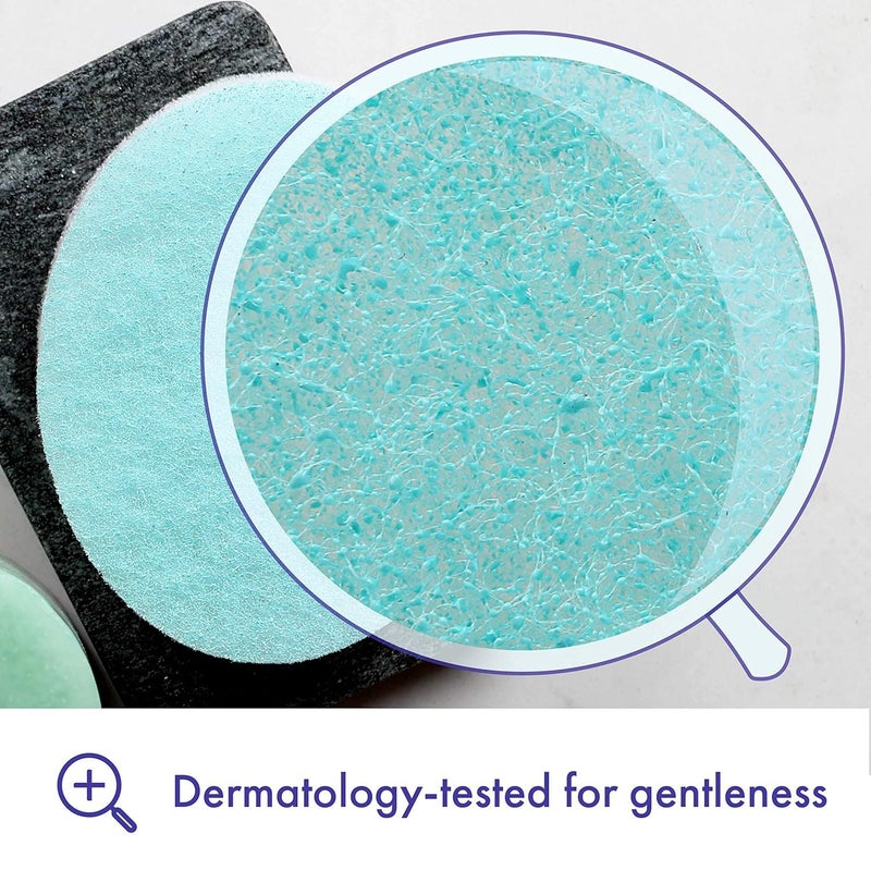 Buf-Puf Body Sponge, Bath Sponge, Dermatologist Developed, Cleanses Skin of Dirt, and Excess Oil, Reusable, Exfoliating, 6 Count - Image 2